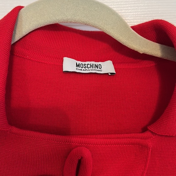 Moschino Cheap and Chic Red Virgin Wool Blazer - Picture 3 of 8